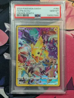 Pokemon Pikachu Full Art Crown Zenith 160/159 PSA 10 - Image 1