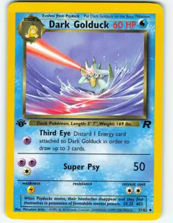 Dark Golduck - 1st Edition - 37/82 Team Rocket - WOTC - Pokemon TCG - 2000 - Image 1