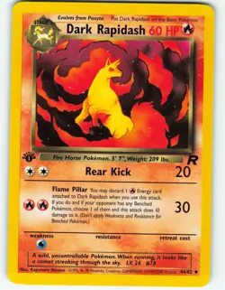 Dark Rapidash - 1st Edition - 44/82 Team Rocket - WOTC - Pokemon TCG - 2000 - Image 1