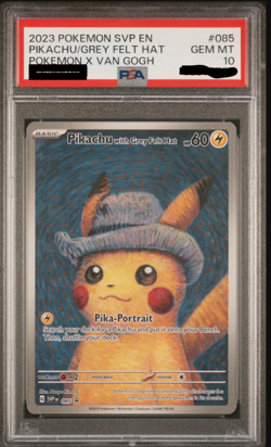 PSA 10 Pikachu With Grey Felt Hat Pokemon X Van Gogh - Image 1