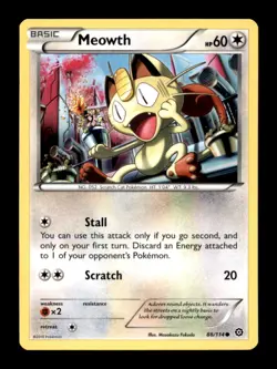 MEOWTH 88/114 C STEAM SIEGE POKEMON NM/M - Image 1