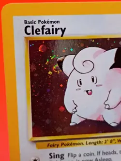 Clefairy Holo Swirl! 6/130 Base Set 2 Near Mint Vintage Pokemon TCG - Image 2