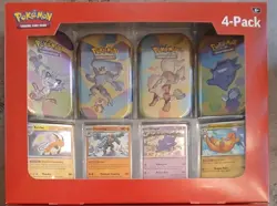 Pokemon TCG 151 Mini Tins 4 Pack + 4 Promos Sealed Sam’s Club Exclusive NEW - Image 1