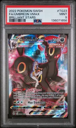 Umbreon Vmax Pokemon Sword & Shield Brilliant Stars TG23/TG30 PSA 9 - Image 1