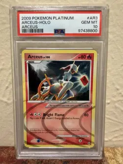 Pokemon Arceus Platinum Arceus Holo Rare #AR3 PSA 10 Gem Mint 2 & a half Swirls - Image 1