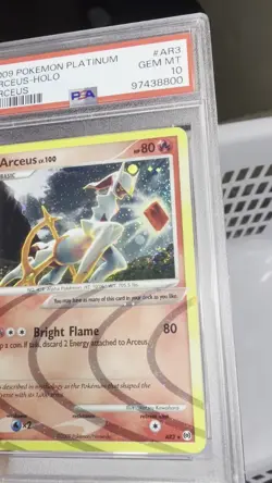 Pokemon Arceus Platinum Arceus Holo Rare #AR3 PSA 10 Gem Mint 2 & a half Swirls - Image 2
