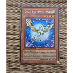 Yu-Gi-Oh! Limited Edition Crystal Beast Sapphire Pegasus CT04-EN002 Secret Rare - Image 2
