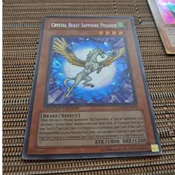 Yu-Gi-Oh! Limited Edition Crystal Beast Sapphire Pegasus CT04-EN002 Secret Rare - Image 3