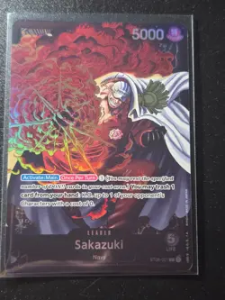 ST06-001 Sakazuki :: Leader Foil One Piece TCG Card - Image 1