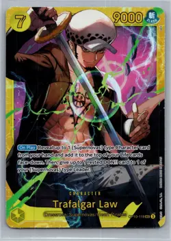 ONE PIECE Trafalgar Law (119) OP10-119 Royal Blood Foil GOLD SEC - Image 1
