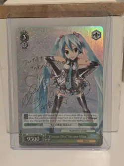 Hatsune Miku -Project Diva- F Electron Diva PD/S22-E026XR XR Foil Signed NM - Image 1