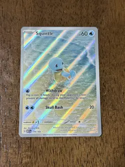 Pokemon Squirtle Holo Card TCG SV Scarlet & Violet 151 Series 170/165 - Image 1