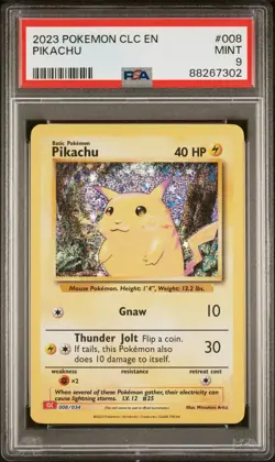 2023 Pokemon CLC EN PIKACHU #008 Holo Card Classic Collection PSA 9 Mint - Image 1