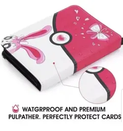 Pokemon Card Collector Trading Binder 504 Pocket Pink Zipper - Image 3