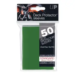 Ultra Pro Deck Protector Solid Green Gloss Finish 50 Standard Card Sleeves - Image 1