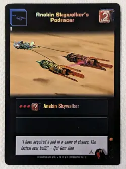 Star Wars Young Jedi CCG Foil Anakin Skywalker's Podracer Trading Card F7 - Image 1