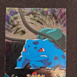 Bulbasaur #01 1999 Topps Series 1 Holo Pokemon TV Animation Edition - LP-NM - Image 2