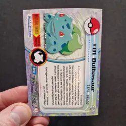 Bulbasaur #01 1999 Topps Series 1 Holo Pokemon TV Animation Edition - LP-NM - Image 5