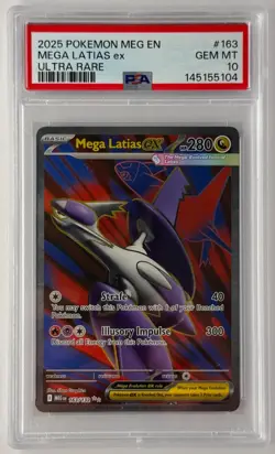 2025 POKEMON MEG EN-MEGA EVOLUTION ULTRA RARE #163 MEGA LATIAS EX PSA 10 - Image 1