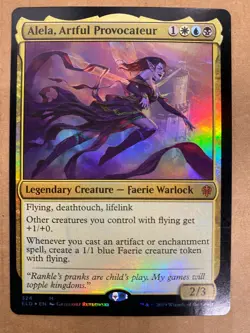 MTG 1x FOIL Alela, Artful Provocateur 324 Throne of Eldraine Magic the x1 NM - Image 1