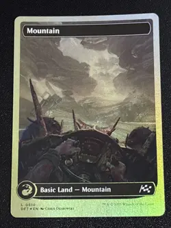 MTG Aetherdrift Mountain Full Art First-Place Foil 0510 NM - Image 1