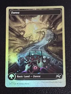 MTG Aetherdrift Forest Full Art First-Place Foil 0511 NM - Image 1