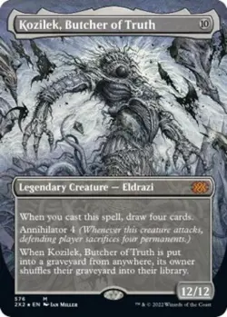 MTG x1 *BORDERLESS FOIL* KOZILEK, BUTCHER OF TRUTH Double Masters 2022 NM/M - Image 1