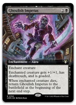 MTG x1 *EXTENDED ART* GHOULISH IMPETUS Commander Masters *NM/M* - Free Shipping! - Image 1