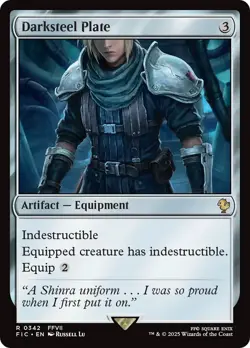 MTG Darksteel Plate [FINAL FANTASY Commander] Near Mint Magic - Image 1