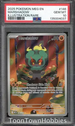 PSA 10 Pokemon - Marshadow 146/132 Illustration Rare - Mega Evolution Base - Image 1