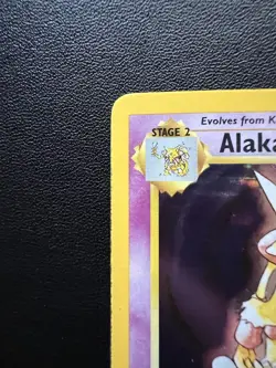 1999 Pokemon Alakazam TCG Base Set Holo Card 1/102 Unlimited Holo Rare MP WOTC - Image 2