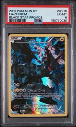 [NEW CERT] Pokemon TCG Zekrom XY76 2015 XY Black Star Promo Full Art Holo PSA 6 - Image 1