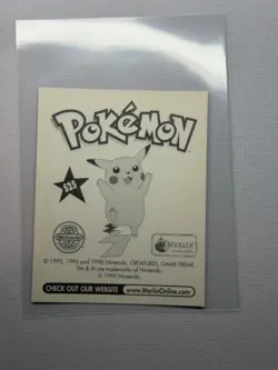 1999 Merlin Pokemon Special Glitter Stickers Mew #25 MINT - Image 2