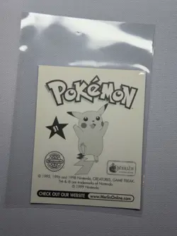 Pokemon- 1999 Merlin Pikachu Prism Sticker S30 - Image 2