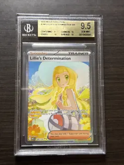 Pokemon TCG Mega Evolution Lillie’s Determination 184/132 SIR Beckett BGS 9.5 - Image 1
