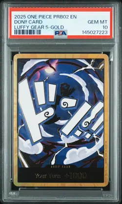 DON!! Luffy Gear 5 Gold PSA 10 - One Piece PRB02 Premium Booster Vol 2 English - Image 1