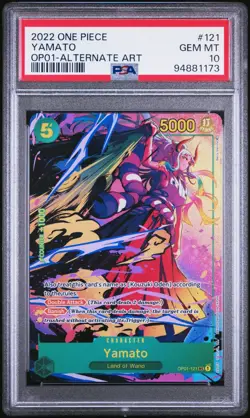 Yamato OP01-121 SEC Alt Art PSA 10 - One Piece Romance Dawn Foil 2022 English - Image 1