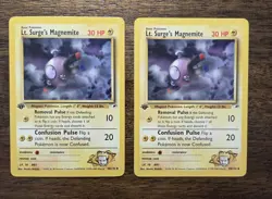 Lt. Surge's Magnemite #50 1st Edition Gym Heroes LP (SINGLE CARD) - Image 1