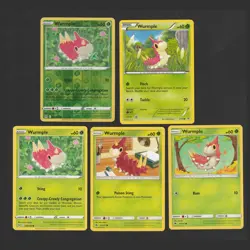Wurmple Pokemon Card Collection Set of 5 English Cards Reverse Holo - Image 1