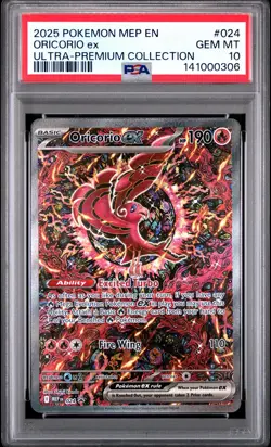 2025 POKEMON MEP EN-ME BLACK STAR PROMO #024 ORICORIO EX PSA 10 - Image 1