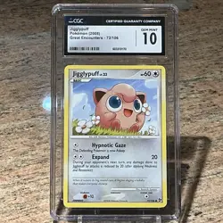 Pokemon Jigglypuff 2008 Great Encounters 72/106 CGC 10 (LP=3 None Higher) - Image 1