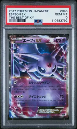 2017 POKEMON JPN THE BEST OF XY #045 ESPEON EX PSA 10 - Image 1