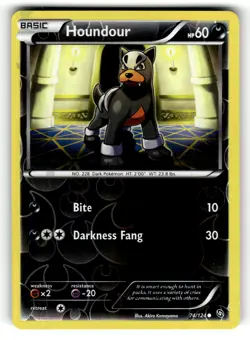 Pokemon: Dragons Exalted Houndour #74/124 Common,Reverse Holo .VO5 - Image 1