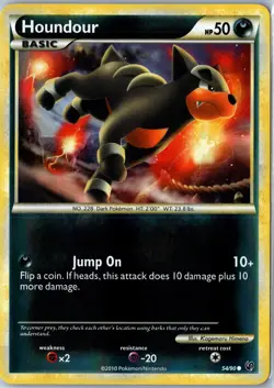 Pokemon tcg: Undaunted Houndour (54) #54/90 Reverse Holo - NM Common .VO5 - Image 1