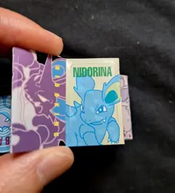 Arbok Nidoking Rare Sticker Book Seal Pokemon Nintendo Zukan Japanese Vintage - Image 2