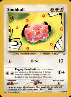 Snubbull 55/64 Unlimited - Pokemon Neo Revelation - DMG - Image 1