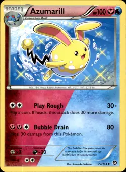 Azumarill 77/114 Uncommon - Pokemon XY - Steam Siege MP - Image 1