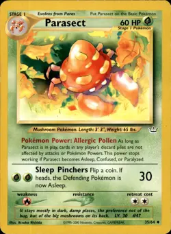 Parasect 35/64 Unlimited - Pokemon Neo Revelation - DMG - Image 1