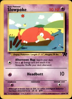 Slowpoke 67/82 Unlimited - Pokemon Team Rocket - NM - Image 1