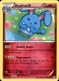 Azumarill 103/160 Rare - Pokemon XY - Primal Clash MP - Image 1